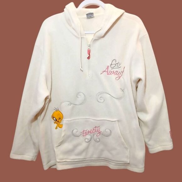 Women's Fleece Tweety Hoodie Pullover Plus Size - Picture 3 of 11
